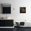 Stupell Industries Tiger in Floral Bathtub Black Framed Floater Canvas Wall Art - 2 of 4