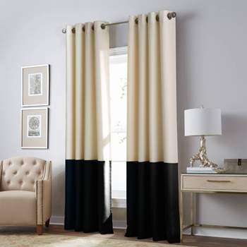 1pc Light Filtering Kendall Lined Window Curtain Panel - Curtainworks