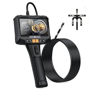 AsyPets Dual-Lens Industrial Borescope - 8.5mm IP67 Camera, 9 LED Lights, 16.4FT Semi-Rigid Cable, 32GB Card, Waterproof Flexible Inspection - 1 of 4