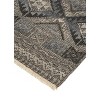 HomeRoots 2' X 3' Gray and Ivory Geometric Hand Knotted Area Rug - 4 of 4