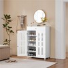 Yaheetech Adjustable 5-Tier Shoe Storage Cabinet with Louvered Door - 2 of 4