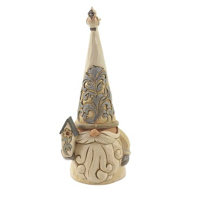 Jim Shore 7.0" Gnome Tweet Gnome Woodland Birdhouse  -  Decorative Figurines