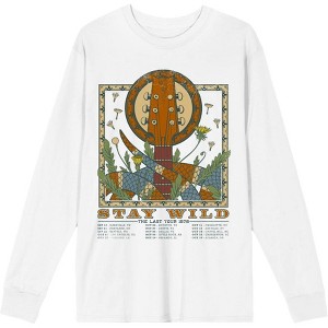 "Stay Wild The Last Tour 1976" Featuring Snake, Guitar, and Dandelion Adult Crew Neck Long Sleeve Tee - 1 of 2