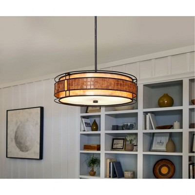 22" Renaissance Copper Indoor/Outdoor Drum Pendant Light