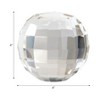 Sagebrook Home 4" Crystal Orb Decor - Contemporary Elegant Clear Frosted Round Crystal Decorative Table or Desk Accent - 3 of 4
