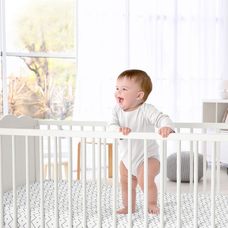 Sweet Jojo Designs Boy Baby Fitted Crib Sheet Mod Dinosaur Grey and White, 2 of 7