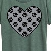 Women's - Instant Message - Paw Fill Heart Short Sleeve Graphic T-Shirt - 2 of 4