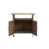VisioGear Outdoor Bar Cart, Patio Wine Serving Cart, Rolling Rattan Beverage Bar Counter Table for Party, Beige, 51.18"*19.69"*35.43" - 4 of 4