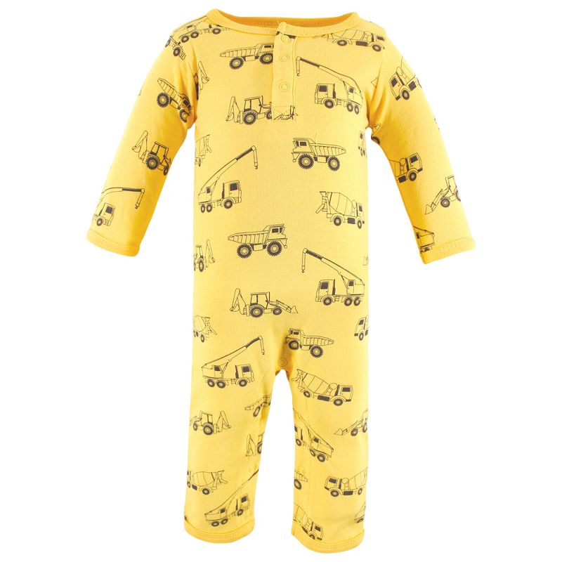 Hudson Baby Infant Boys Cotton Coveralls, Construction, 5 of 6