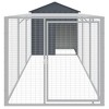 vidaXL Chicken Cage Anthracite Galvanized Steel Large Chicken Cage - 3 of 4