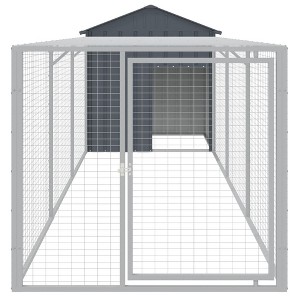 vidaXL Chicken Cage Anthracite Galvanized Steel Large Durable - 1 of 4
