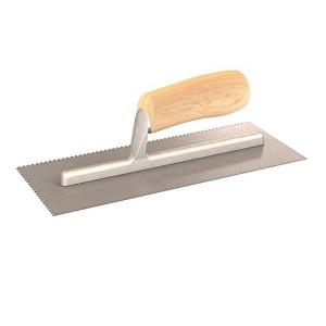 Bon Tool NOTCHED TROWEL - 3/32 Inch SQUARE - WD HDL - 1 of 2