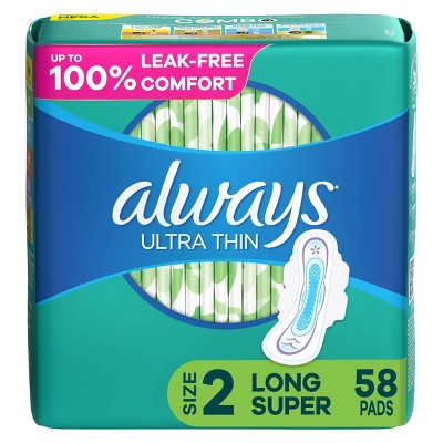 Always Ultra Thin Long Super Pads - Size 2