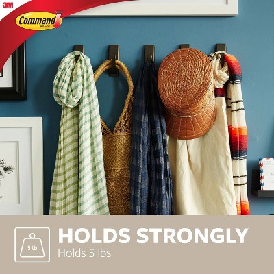 Large Brushed Nickel Metal Adhesive Wall Hook