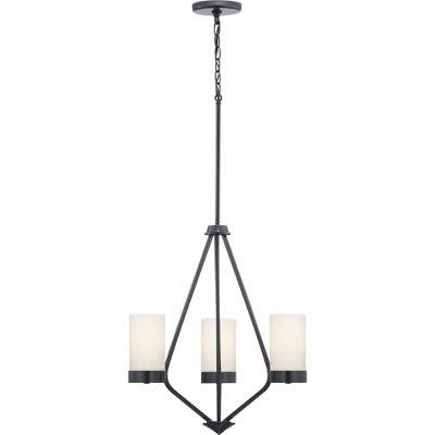 Elevate Polished Chrome 3-Light Chandelier with Glass Shades