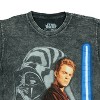 Seven Times Six Star Wars Men's T-Shirt Anakin Skywalker Mineral Wash Graphic Crewneck Tee Black - 3 of 4