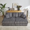 TiramisuBest 87" No-Assembly Oversized Sectional Chaise, Plush Reclining Sofa Bed for Indoor Living Room & Bedroom-Beige - 2 of 4