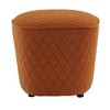 Schroeder Orange Fabric Ottoman Orange - Inspire Q - 3 of 4