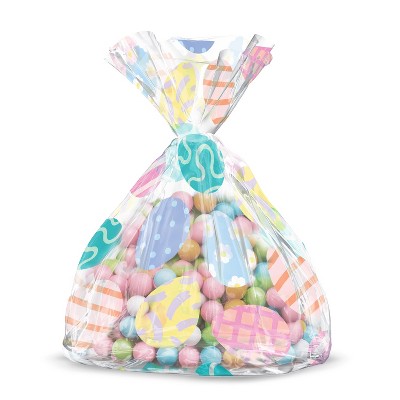 12ct Easter Plastic Cello Treat Bags Egg Toss