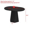 FUFU&GAGA Modern Style Black Oval Desk - 3 of 4