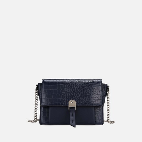 MKF Collection Hope Crocodile Embossed Women’s Shoulder Bag by Mia K - Navy