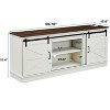 65" LED Farmhouse TV Stand for 65/70/75 Inch TVs,Tall Entertainment Center Storage Cabinets w/Power Outlets - 2 of 4