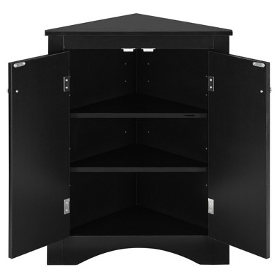 NicBex 31.5 Inch Bathroom Corner Cabinet with Doors and Shelves for Dining Room,Bathroom,Kitchen