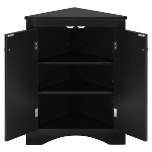 NicBex 31.5 Inch Bathroom Corner Cabinet with Doors and Shelves for Dining Room,Bathroom,Kitchen - 1 of 4