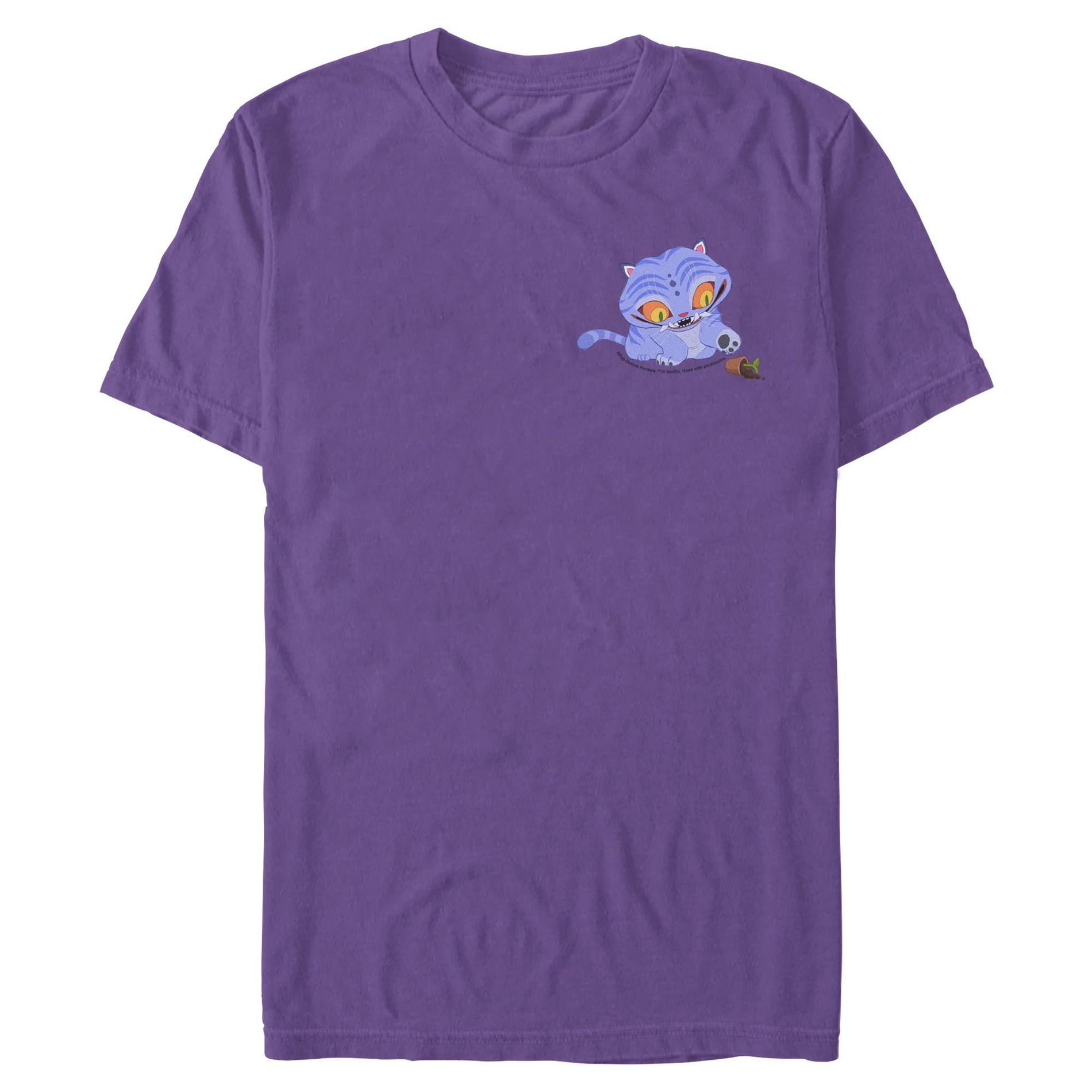 Mens KPop Demon Hunters Mischievous Derpy Pocket T Shirt