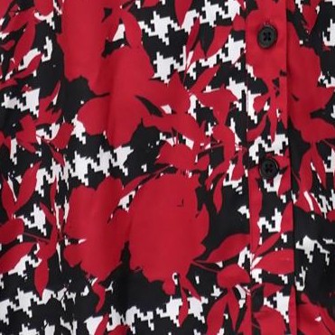 classic red floral houndstooth