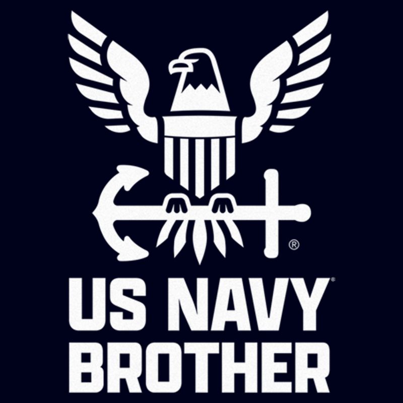 Men's United States Navy Official Eagle Logo Brother T-Shirt, 2 of 6
