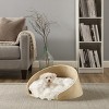 Sam's Pets Kuai Dog Bed Bent Wood Faux Fur - 2 of 4