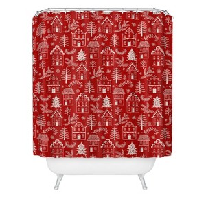 Pimlada Phuapradit Christmas village Red Shower Curtain - Deny Designs - 1 of 3