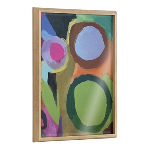 Kate and Laurel Blake Circle of Love Framed Printed Glass by Caleb Griswold, 18x24, Natural - 1 of 4