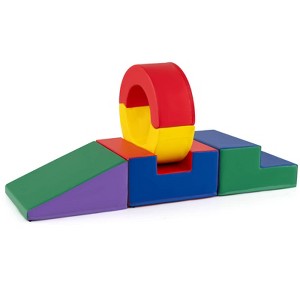 Costway 5 Pieces Foam Climbing Toys, Colorful PU Leather Climbing Blocks for Toddlers - 1 of 1