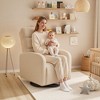 JIONJOY 360° Swivel Rocking Nursery Chair – Corduroy Fabric with Thickened Cushion, High Back Comfy Chair - 2 of 4