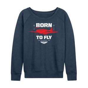 Women's - Top Gun: Maverick - Born To Fly Lightweight French Terry Slouchy - 1 of 4