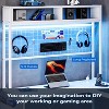 Garvee U Shaped Gaming Desk - 78.7" Reversible Computer Desk with Built-In Monitor Stand, LED Lights, and Charging Support - 3 of 4