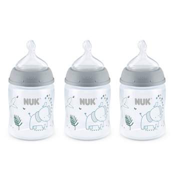 NUK 3pk Smooth Flow Bottle Safari Animals - Elephant 