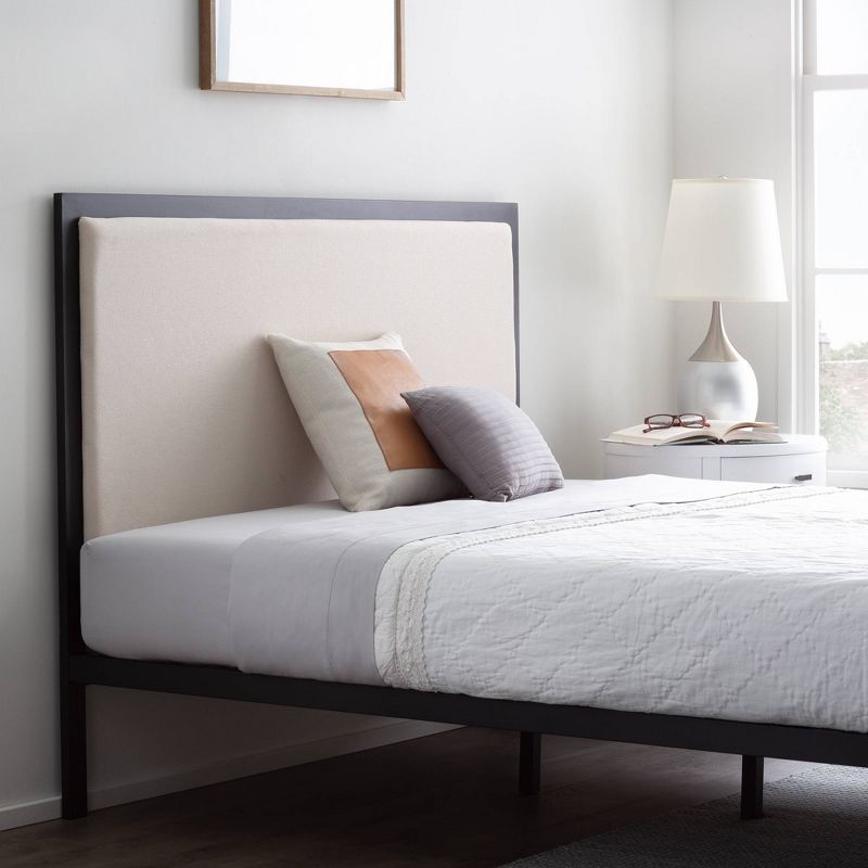 Mara Metal Platform Bed Frame with Upholstered Headboard - Brookside Home, 6 of 9