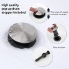 ChicFurnit Bathroom Sink Faucet Modern 2 Handle Centerset Faucet with Pop Up Drain and Supply Lines for Stylish Vanity, Gray, 10.8"*10.15"*6.5" - 4 of 4