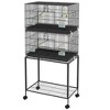 Resenkos Pet Mouse Cage, Hedgehog Cage,23.5" Hamster Cage, Gerbil Cage with Glass Basin for Small Hamsters, Black - 4 of 4