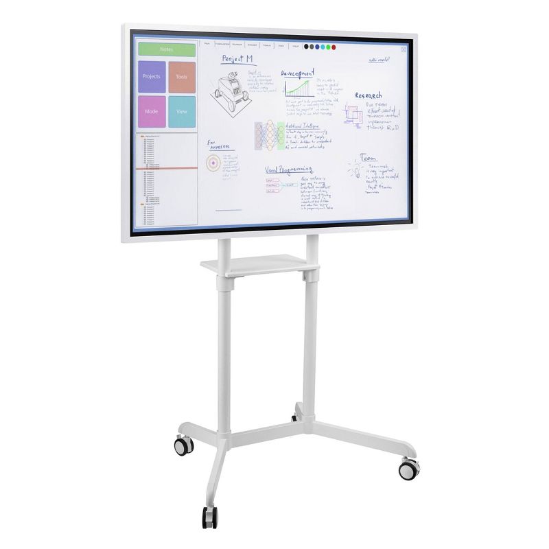 Mount-It! Mobile TV Cart & Digital Whiteboard, Flipchart Cart | Compatible w/ Samsung Flip & Microsoft Surface Hub 2S | Landscape to Portrait Rotation, 2 of 9