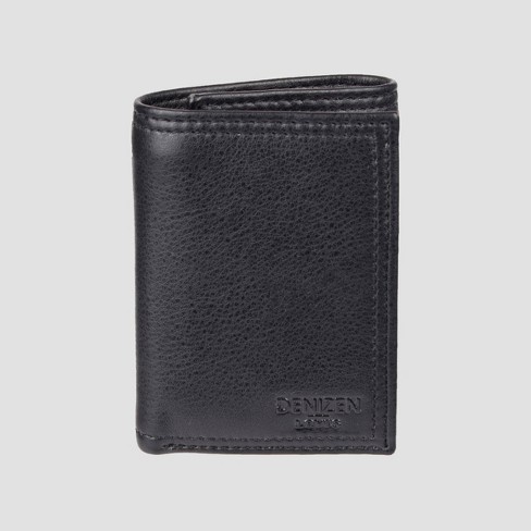 OFAMOUS Men's Leather Wallet with Coin Pocket Flip Up ID Window RFID  Blocking Slim Bifold Credit Card Front Pocket Wallet (Black)