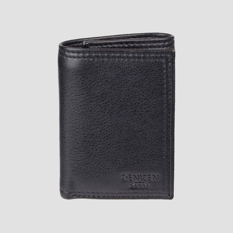 DENIZEN&#174; from Levi&#39;s&#174; RFID Trifold with Zipper Pocket Wallet - Black, 1 of 5