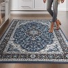 Well Woven Kings Court Gene Non-Slip Oriental Medallion Area Rug - Entryway, Kitchen & Laundry Room -Machine-Washable, Low Looped Pile - 2 of 4