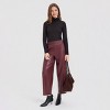 Women's Mid-Rise Barrel Leg Faux Leather Pull-On Pants - A New Day™ - 4 of 4