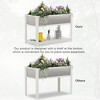 Raised Garden Bed Wood With Legs, Raised Garden Bed Planter Box With Storage Shelf, Outdoor Mobile Wooden Elevated Raised Beds - 4 of 4