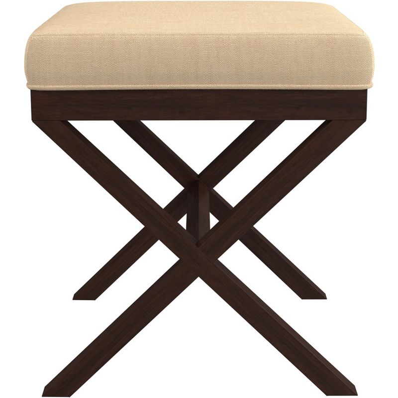 18.5&#34; Morgan Backless Upholstered Wood Vanity Stool Golden Beige - Hillsdale Furniture, 6 of 16