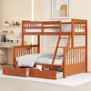 Grungis Twin Over Twin Loft Bed with Ladders and 2 Storage Drawers,Modern Bunk Bed Can Divided Into 2 Beds,Loft and Bunk Bed for Bedroom - 2 of 4
